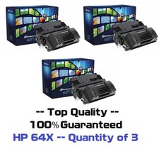 3 New Factory Sealed 64X Toner Cartridges Compatible to HP CC364X 64X picture