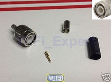 1 x TNC Male plug crimp for RG58 RG142 RG400 LMR195 cable RF Cable Connector USA picture