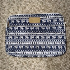 Cool bell Elephant Pattern Laptop Sleeve & Accessory Pouch Blue picture
