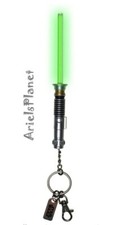 Disney Parks Star Wars Luke Skywalker Green Lightsaber Light up Keychain Charm picture