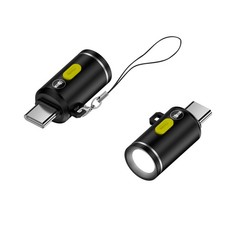 2pcs Mini Flashlight USB C LED 210 Lumens Portable Night Light Phone Power Bank picture