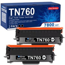 FADSOON® 2PK TN760 TN730 Toner Cartridge for Brother TN760 HL-L2395DW HL-L2390DW picture