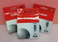 NEW/SEALED 3x Canon PGI-35 GENUINE Pixma Black Ink Tank Replacement Cartridges picture