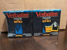 Verbatim DataLife 3.5” Microdisks 2HD 1.4 MB20-Pack IBM Format 1994 Sealed 2pack picture