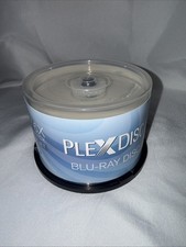 50 PlexDisc 6X Blank BD-R Blu-Ray 25GB White Inkjet Hub Printable Disc 633-214 picture