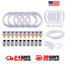 5 Pieces Teflon Tube PTFE Tubing 4mm Outside Diameter 2mm Inner Diameter Heat picture