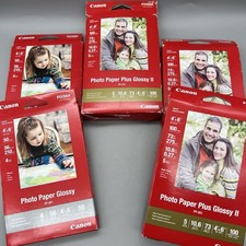 Sealed Canon Photo Paper Plus II Glossy PP-301 4x6 300 Sheets + 100Sheets GP-601 picture