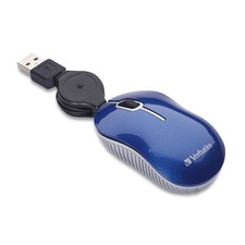 Verbatim Wired Optical Computer Mini USB-A Mouse - Plug & Play Mini, BLUE  picture