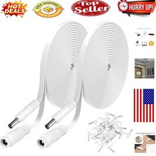 10ft/3m Lightweight DC Power Extension Cable for Security Cameras - 2 Pack picture
