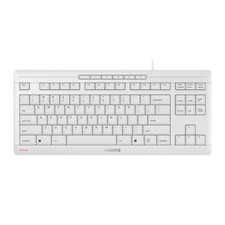 Compact White Cherry Stream Keyboard Tkl Ergonomic Silent Multimedia Keys picture