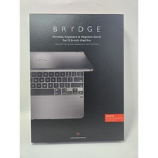Brydge Pro Keyboard iPad Pro 12.9 3rd 4th Gen Aluminum Bluetooth Folio Gray NEW picture