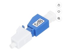 5dB LC/UPC Singlemode Fixed Fiber Optic Attenuator, Male-Female, 5dB picture