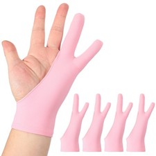 4pcs Artist Drawing Glove l Size Two Fingers Graphics Painting Glove Pink picture