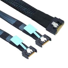 PCIE SAS4.0 SFF-8654 8i 74P To Dual 2X MCIO 4X 4i 8654 38P Server Adapter Cable picture