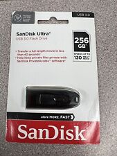 SanDisk SDCZ48-256G-AW46 256GB 130MB/s Ultra USB 3.0 Flash Drive New Sealed picture