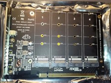 Quad M.2 NVMe SSD to PCIE x16 Adapter RAID Array Card  picture