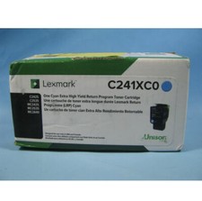Lexmark C241XC0 Cyan Extra High Yield Return Program Cartridge Toner NEW IN BOX picture