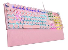AULA F2088 Typewriter Style Mechanical Gaming Keyboard,Rainbow LED Backlit,Remov picture