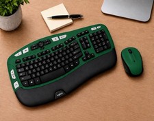 Logitech Green Comfort Wave K350 Wireless Keyboard Ergonomic M315 Combo USB picture