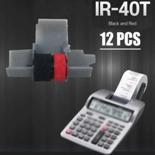 12pcs IR-40T Black & Red Calculator Ink Rollera for CP13 NR42 IR40T Sharp Casio picture