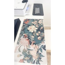 Vintage Chinese Ink Floral Peony Oversized Mouse Pad 23.6