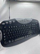Logitech Elite Keyboard Wired USB Ergonomic Tested Working Black picture