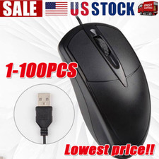 USB 2.0 Optical Wired Scroll Wheel Mouse PC Laptop Notebook Desktop Black Lot picture