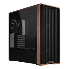 Lian Li LANCOOL 217 Genuine Walnut Wood LAN217X Mid-Tower ATX Case Black picture