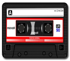 FUNNY RETRO GIFT CASSETTE TAPE ~ Mouse Pad / PC Mousepad ~ Music 1980-1990 Fun picture