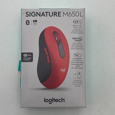Logitech Signature M650L Wireless Mouse Red New In Box Bluetooth Capability picture