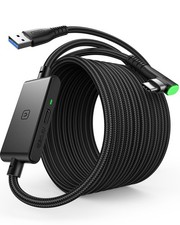 VR Link Cable 16ft USB 3.0 High Speed Fast Charging Cord Separate Port Black picture