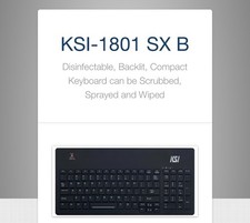 Keysource Int'L KSI-1801 SX B KSI Keyboards, San-A-Key Cleaning Technology, S... picture