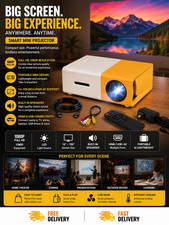 AUSHA Portable Mini Projector Full HD 1080p LED USB HDMI for Home Theater 100 In picture