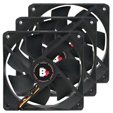 120mm 4-Pin 3000RPM Dual Ball Bearing High Airflow PC Case Fan (3 Pack) picture