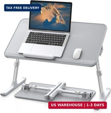 Non-Slip Leather Lap Desk Laptop Bed Tray Table, Laptop Stand for Bed | Po picture