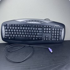 Gateway KB-0401 Black Silver Wired PS/2 Multimedia Keyboard Tested picture