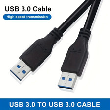 USB 3.0 A Male to A Male Cable Data Transfer Super Speed Power Charger Metal LOT picture