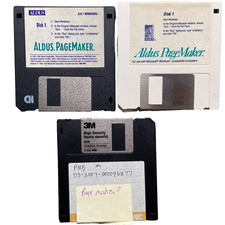 Aldus PageMaker 4.0 5.0 Software Lot 3.5” Windows PC Computer IBM 1993 Vintage  picture