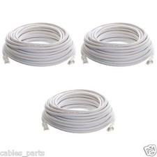 3 x 50ft FEET White Internet LAN CAT5e Network Cable for Computer Modem Router  picture