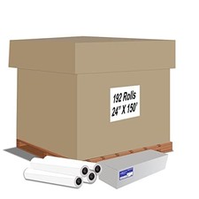Wide Format Paper CAD Bond Roll 20lb 24 In x 150 Ft White 924150 Alliance Rolls picture