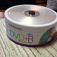 Memorex DVD+R Recordable 30-Pack 16X 4.7GB 120min Spindle/Cake Box picture
