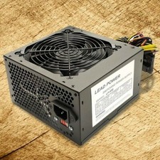 BRAND NEW Lead Power Black 650w MAX ATX Power Supply 12cm Fan 20+4Pin SATA PCIe picture