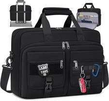 RAINSMORE Tactical Laptop Bag 17.3 Inch Laptop Briefcase Men Business Computer picture
