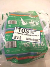 Southwire Type CMP-BLUE 24/4 250 Ft. CAT 5e Plenum Cable New picture