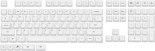 EPOMAKER AegisSil Keycap Set, Silicone Material, Cherry Profile, 113 White  picture
