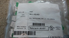 Corning WLL-KS-KD KEYSTONE ,WH ,LC K-K, GREEN PACK OF 25 picture