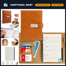 Password Book with Lock & Alphabetical Tabs, 302 Pages, Refillable Logbook, A5 picture