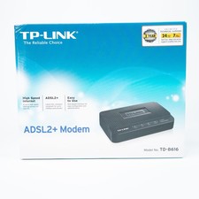 TP-Link TD-8616 External ADSL2+ Modem 10/100 Ethernet 1-Port Wired DSL Black picture