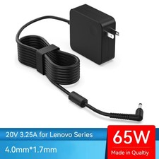 Laptop Charger 65W/45W Round Tip AC Adapter for Lenovo IdeaPad 1/3/5 Slim Flex picture