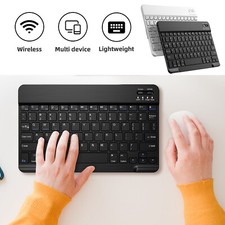 Slim Bluetooth Keyboard & Mouse Combo- Wireless for PC, Laptop, Mac, iOS, Tablet picture